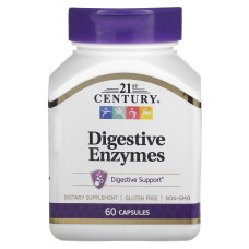 Пищеварительные ферменты, Digestive Enzymes, 21st Century, 60 капсул