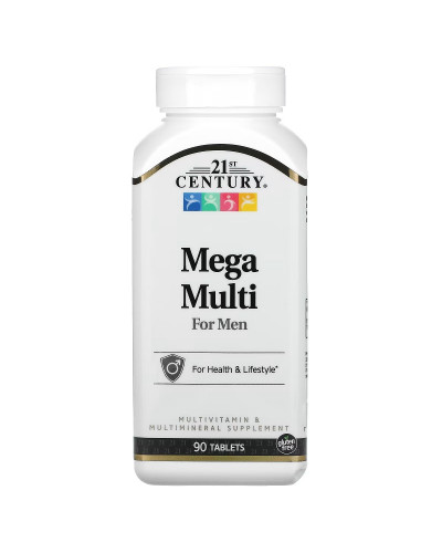 Мультивітаміни для чоловіків, Mega Multi for Men, 21st Century, 90 таблеток