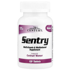 Мультивітаміни та мультимінералі для жінок, Sentry Women, Multivitamin & Multimineral Supplement, 21st Century, 120 таблеток