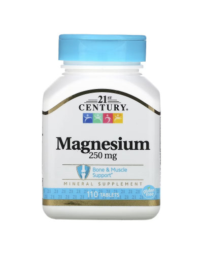 Магній, 250 мг, Magnesium, 21st Century, 110 таблеток