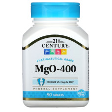 Магний, 400 мг, Magnesium, 21st Century, 90 таблеток