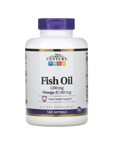 Риб'ячий жир, 1200 мг, Fish Oil, 21st Century, 140 гелевих капсул