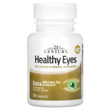 Комплекс для здоров'я очей із лютеїном, цинком та витамином B, Healthy Eyes, Zinc & Vitamin B, 21st Century