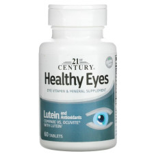 Здоровье глаз с лютеином и антиоксидантами, Healthy Eyes, Lutein and Antioxidants, 21st Century, 60 таблеток