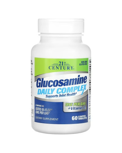 Глюкозамін, Glucosamine Daily Complex, 21st Century, 60 таблеток в оболонці