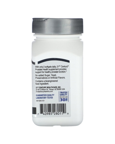Здоров'я простати з бета-ситостеролом, 125 мг, Prostate Health with Beta-Sitosterol, 21st Century, 60 гелевих капсул