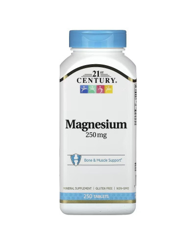 Магній, 250 мг, Magnesium, 21st Century, 250 таблеток