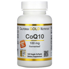Коэнзим Q10, 100 мг, CoQ10, California Gold Nutrition, 120 вегетарианских капсул