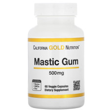 Мастиковая смола, 500 мг, Mastic Gum, California Gold Nutrition, 60 вегетарианских капсул