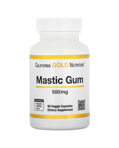 Мастикова смола, 500 мг, Mastic Gum, California Gold Nutrition, 60 вегетаріанських капсул