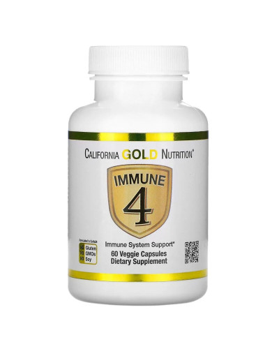 Засіб для зміцнення імунітету, Immune4, California Gold Nutrition, 60 вегетаріанських капсул