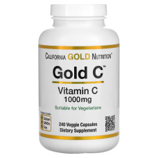 Витамин C, 1000 мг, Gold C, California Gold Nutrition, 240 вегетарианских капсул