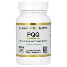 Пирролохинолинхинон PQQ, 20 мг, California Gold Nutrition, 30 вегетарианских капсул