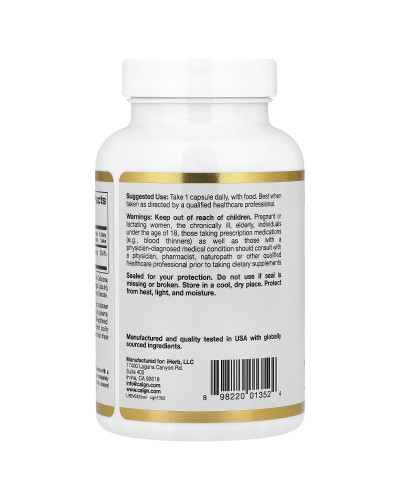 Селен, без дріжджів, 200 мкг, Selenium, Yeast-Free, California Gold Nutrition, 180 вегетаріанських капсул