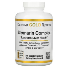 Комплекс силимарина с растительными экстрактами, Silymarin Complex, California Gold Nutrition, 360 вегетарианских капсул