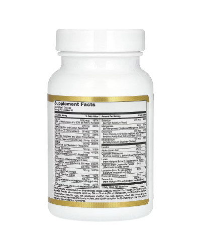 Мультивітаміни та мінерали, Multivitamin and Mineral, Two-A-Day, California Gold Nutrition, 60 вегетаріанських капсул Мультивітаміни та мінерали, Multivitamin and Mineral, Two-A-Day, California Gold Nutrition, 60 вегетаріанських капсул