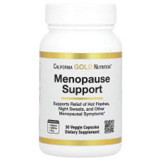 Поддержка в период менопаузы, Menopause Support, California Gold Nutrition, 30 вегетерианских капсул