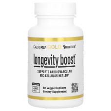 Усилитель жизненных сил с ресвератролом, Life Boost, California Gold Nutrition, 60 вегетерианских капсул