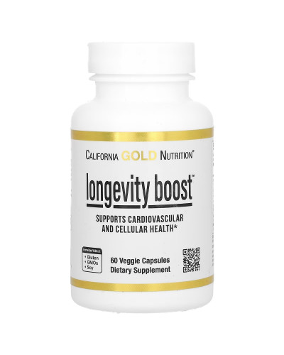 Підсилювач життєвих сил з ресвератролом, Life Boost, California Gold Nutrition, 60 вегетеріанських капсул