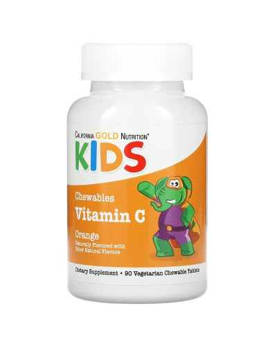 Витамин C с биофлавоноидами для детей, вкус апельсина, Vitamin C with Bioflavonoid Complex for Children, California Gold Nutrition
