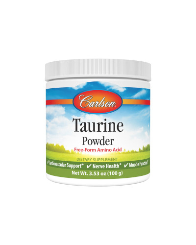 Таурин в порошке, Taurine, Amino Acid Powder, Carlson, 100 гр
