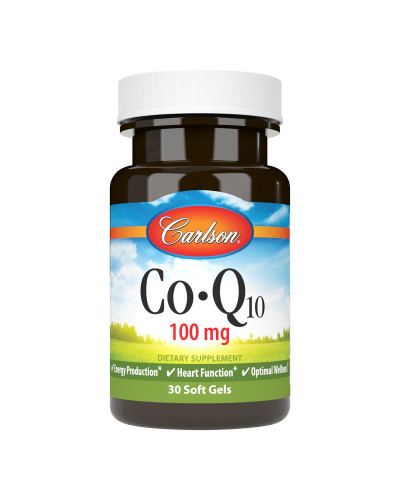 Коензим Q10, 100 мг, CoQ10, Carlson, 30 гелевих капсул