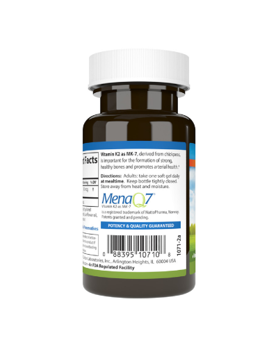 Вітамін K2, MK-7, 90 мкг, Vitamin K2 як MK-7, Carlson, 60 желатинових капсул
