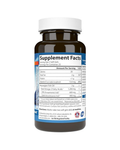 Супер Омега-3, 1200 мг, Super Omega-3, Carlson, 50 желатинових капсул
