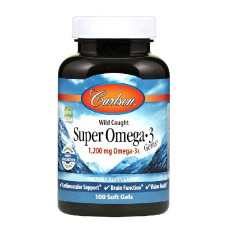 Супер Омега-3, 1200 мг, Super Omega-3, Carlson, 100 желатиновых капсул