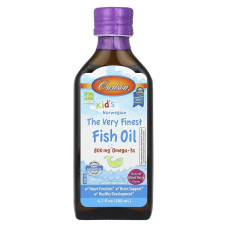 Норвежский рыбий жир для детей, вкус ягод, 800 мг, Kid's Norwegian Fish Oil, Carlson, 200 мл