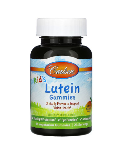 Лютеин Детский, вкус манго, Kid's Lutein Gummies, Carlson, 46 вегетарианских жевательных конфет