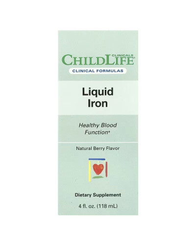 Железо жидкое, вкус ягод, Liquid Iron, ChildLife, 118 мл