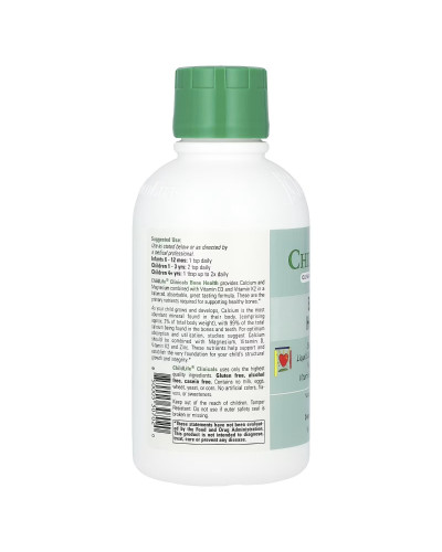 Кальцій та магній з вітамінами D3 та K2, смак апельсину, Liquid Calcium/Magnesium Formula with Vitamin D3 & Vitamin K2, ChildLife Clinicals, 473 мл
