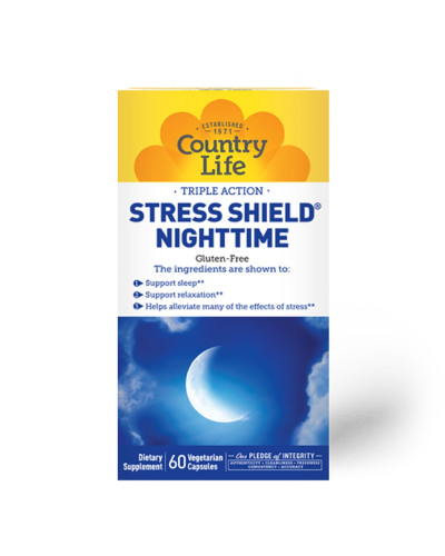 Комплекс для Здорового Сна, Stress Shield, Country Life, 60 вегетарианских капсул