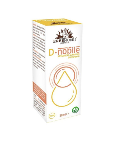 Вітамін D, Vitamin D Supplement, D Noble, Erbenobili, 30 мл краплі