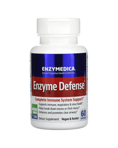 Ферменты для иммунной системы, Enzyme Defense, Enzymedica, 60 капсул
