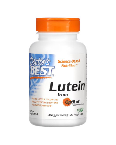 Лютеин 10мг, OptiLut, Doctor's Best, 120 гелевых капсул