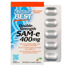 SAM-e (S-Аденозилметионин) 400мг, Doctor's Best, 30 таблеток