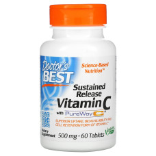 12-Часовой Витамин С, Pure Way, Doctor's Best, 60 таблеток