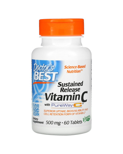 Вітамін С 12-Годинний, Pure Way, Doctor's Best, 60 таблеток