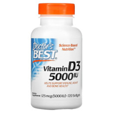 Витамин D3 5000IU, Doctor's Best, 720 желатиновых капсул