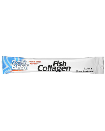 УЦІНКА Риб'ячий Колаген з натиколом, 5 г, Fish Collagen, Doctor's Best, 30 стиків (м'ята коробка)