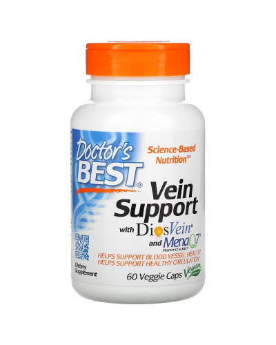 Підтримка вен, Vein Support with DiosVein and MenaQ7, Doctor's Best, 60 вегетаріанських капсул
