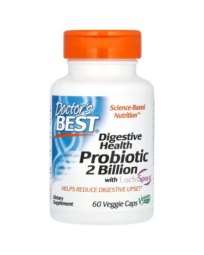 Пробиотик для пищеварительной системы, 133 мг, Probiotic 2 Billion with LactoSpore, 60 вегетарианских капсул.