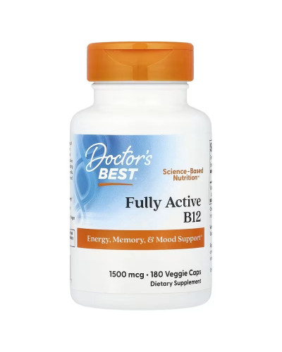 Вітамін B12, 1500 мкг, Fully Active B12, Doctor's Best, 180 вегетаріанських капсул