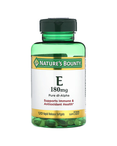 Вітамін Е, 180 мг, Vitamin Е, Nature's Bounty, 120 желатинових капсул