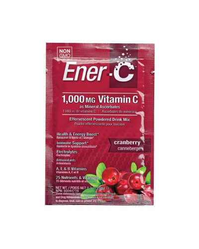 Витаминный Напиток для Повышения Иммунитета, Вкус Клюквы, Vitamin C, Ener-C, 1 пакетик