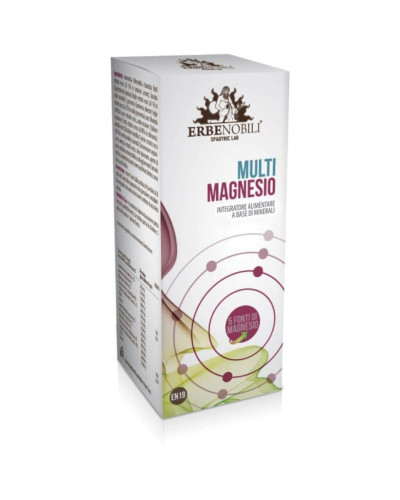 Мульти-Магній, Multimagnesio, Integratore Alimentare Di Minerali, Erbenobili, 60 таблеток