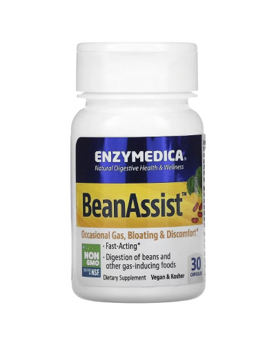 Фермент для перетравлення складних вуглеводів, BeanAssist, Enzymedica, 30 капсул