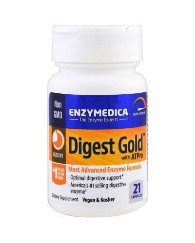 Пищеварительные ферменты, Digest Gold с ATPro, Enzymedica, 21 капсула